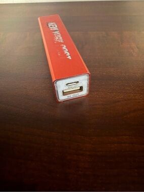 Slim Portable Red USB Power Bank Charger